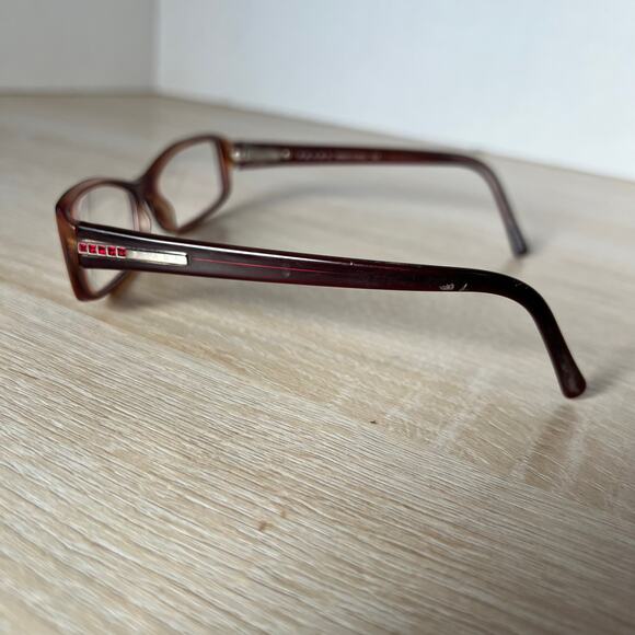 Prada VPR 15F 0AW-1O1 Eyeglasses Amber Frame PARTS ONLY 51-17-135 - Picture 10 of 11